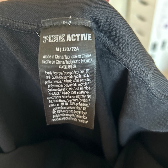 PINK Active Black Leggings Size M - Picture 2 of 3
